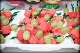See more ideas about baby shower food, baby shower, shower food. Pink And Green Grapes And Watermelon Scewers Baby Shower Snacks Baby Shower Food For Girl Baby Shower Food