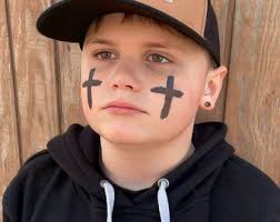 Custom Contoured Drip Eye Black Temporary Tattoos