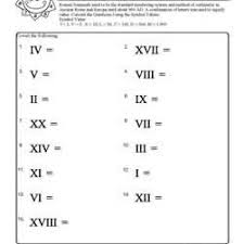 Roman Numeral Worksheets With Answers