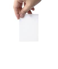 Scroll down further for links to many more choices of blank staff paper, as well as an explanation of staff paper. Premium Photo Hand Hold Virtual Business Card Or Blank Paper Isolated On White Background