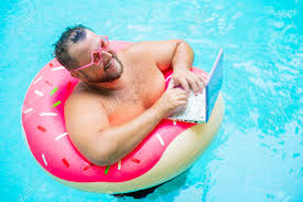Correct use of the inflatable circle from imgur tagged as use meme. Smiling Funny Fat Male In Pink Glasses On An Inflatable Circle Stock Photo Picture And Royalty Free Image Image 126025592