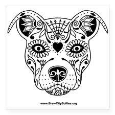 Black And White Pitbull Tattoos Sugar Skull Dog Google Search Skull Tattoos Sugar Skull Tattoos Bull Tattoos