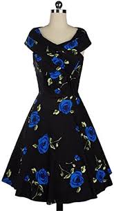 New Eric Hug Dress Women 1950s Floral Print Dresses Summer Retro Rockabilly Swing Party Dress Online Shopping Summer Cocktail Dress Womens Cocktail Dresses Pleated Party Dress