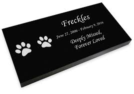 Pet memorial monument engraved granite plaque with your pet's photo personalized headstone indoor outdoor base stand. Cat Prints Pet Grave Marker Black Granite Memorial Headstone