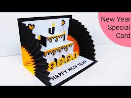 How ideas handmade make hand card. Happy New Year Card 2021 How To Make New Year Greeting Card New Year Card Making Handmade Easy Youtube