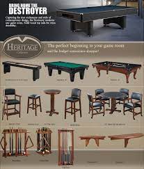 Legacy Billiards Heritage Collection Billiards Game Room Contemporary Design