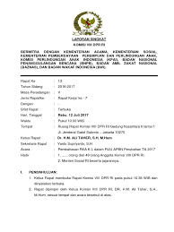 Contoh Laporan Hasil Rapat Pdf