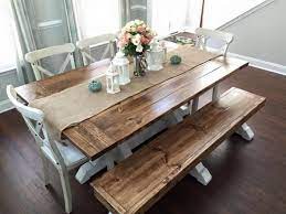 Share the post kitchen table with bench. Alex Blog Farmhouse Table With Bench Kitchen Table Decor Farmhouse Kitchen Tables