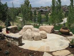 We did not find results for: Natural Boulder Fire Pit With Flagstone Patio And Siloam Seat Wall Landscape Denver By Accent Landscapes Houzz