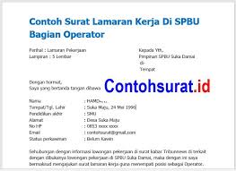 The collection that comprising chosen. Contoh Surat Lamaran Kerja Di Spbu Bagian Operator Contoh Surat