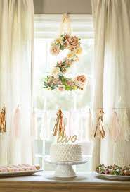 Can You Believe Your Baby Is Turning Two This Rose Decorated Birthday Party Is A Lovely Look For Celeb Girls Birthday Party Girl Birthday 2nd Birthday Parties