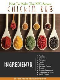 Welcome To How To Make The Kfc Secret Chicken Rub Recipe I Love Chicken And I Love A Bit Of Spice On My Chicken Too So Kfc Chicken Rub Rub