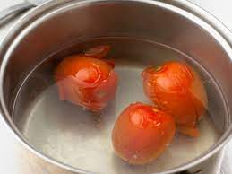 * peeling blanching loosens the skin on some fruits or nuts, such as onions, tomatoes * appearance blanching enhances the color of some (particularly green) vegetables by. What Is Blanching And How Do You Do It