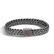 Mens John Hardy Classic Chain 11mm Bracelet In Blackened Sterling Silver