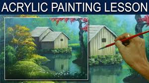 Learn the basics of how to paint trees with acrylics in this tutorial to improve your landscape paintings. Acrylic Landscape Painting Tutorial The Barn On The River By Jm Lisondra
