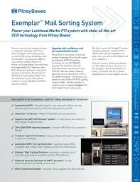 Exemplar Mail Sorting System Pitney Bowes