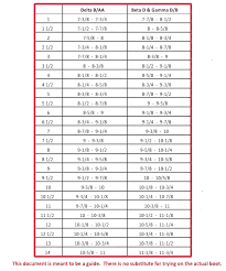 Riedell Low Top Skate Width Sizing Charts