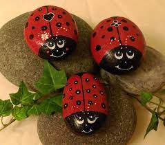 Maybe you would like to learn more about one of these? Rock Art Original Hand Painted Ladybugs Ladybug Rocks Rock Painting Patterns Painted Rocks