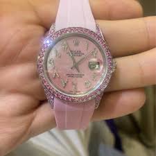 Pink Rolex Diamond Sapphire Arabic Barbie Buy Sale Trade