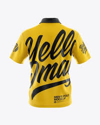 Yes, we do as well. Men S Polo Mockup Back View In Apparel Mockups On Yellow Images Object Mockups Shirt Mockup Clothing Mockup Design Mockup Free