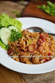 Nasi Goreng Seafood Kulit Ayam Crispy Rasa Pizza Resep Masakan Resep Makanan Makanan Laut