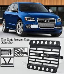 For 2009 2017 Audi Q5 Front Bumper Tow Hook License Plate Bracket Mount Ebay