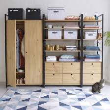 Module Armoire Large 3 Etageres 1 Penderie Hiba Bois Metal La Redoute Interieu Vintage Endustriyel Mobilya Endustriyel Mobilya Yatak Odasi Dekorasyon Fikirleri