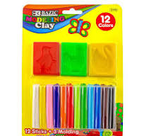 5.64 oz (160g) 12 Color Modeling Clay Sticks + 3 molding 24 Pack