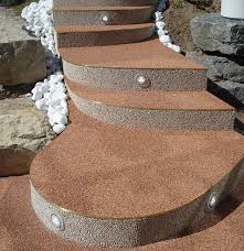 Steinteppich Kieselbeschichtung Steine Steinteppich Aussen Treppe Sanieren
