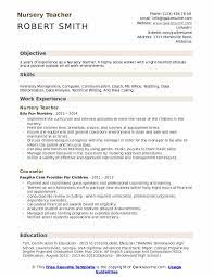 Nursery Teacher Resume Samples Qwikresume