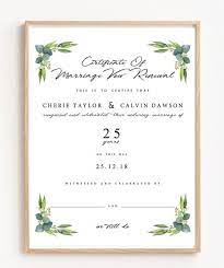 Printablevow Renewal Certificatemarriage Certificate Etsy Marriage Certificate Renewal Of Marriage Vows Wedding Certificate