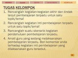 Pokok bahasan jawab c 6. Prosedur Umum Pembelajaran Terpadu Ppt Download