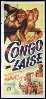 La galleria di congo (1995). Congo Laise Original Daybill Movie Poster Gorilla 1950 Documentary Moviemem Original Movie Posters