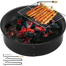The mesh grate for cooking hot dogs, steak, chicken, fish, or veggies over the open fire creates perfect grill marks on food without any hassle. Campfire Adjustable Swivel Grill Cooking Grate Griddle 40 Fire Pit Ring For Sale Online Ebay