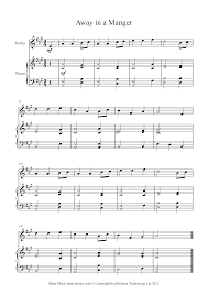 Away In A Manger Sheet Music For Violin Sheet Music Christmas Sheet Music Violin Sheet Music