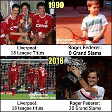 Mu vs liverpool sẽ đối đầu với nhau tại vòng 34 ngoại hạng anh 2020/21 trên sân old trafford. Roger Federer Vs Liverpool Roger Federer Liverpool Memes Funny Football Memes