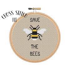 Sweet beehive cross stitch design a sweet beehive pattern complete with buzzing bees! Save The Bees Cross Stitch Kit Funny Cross Stitch