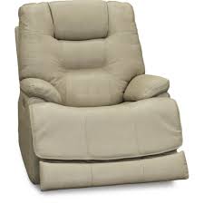 Glacier Cream Leather Match Lay Flat Power Recliner Bonanza Power Recliners Recliner High Quality Leather