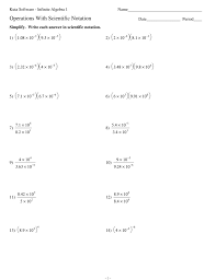 Scientific Notation Worksheet Answers Kuta Kids Activities