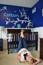 Navy baby boy nursery ideas. Colton S Navy Blue Owl Nursery Theme