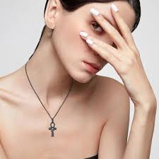 Midir&Etain Black Gold Ankh Necklace 925 Sterling Silver Eye Of Horus  Pendant Necklace Egyptian Necklace Ankh Cross Jewellery Gifts for Women  Girls Men : Amazon.co.uk: Fashion