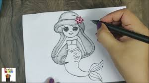 You can choose easy desings, or a more detailed one that older kids are sure to enjoy. How To Draw Mermaid Easy Step By Step Drawing Draw Cute Mermaid Mermaid Drawing Easy For Kids Youtube