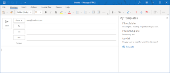 Working With Message Templates Howto Outlook