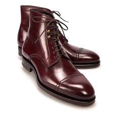 dress boots in cordovan burgundy carmina