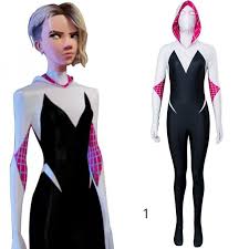 Gwen Stacy Cosplay Costume Into the Spider