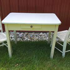 Vintage cracked ice formica top kitchen table dinette breakfast sets. Best Vintage Enamel Top Table With 2 Chairs For Sale In Morris County New Jersey For 2021