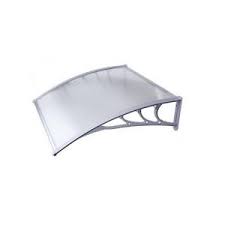 Aleko 4 Ft Polycarbonate Window Entry Awning In Grey Dc40x47 Hd The Home Depot Aluminum Awnings Contemporary Doors Awning