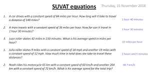 Find out how long the sat test takes to complete, and learn the sat timing tips you need to stay on track. Suvat Equations Thursday 15 November Ppt Download