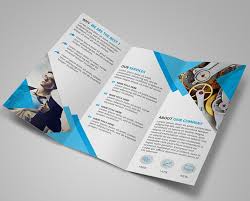 Free Modern Blue Tri Fold Brochure Template Psd Titanui Free Brochure Template Brochure Template Psd Trifold Brochure Template