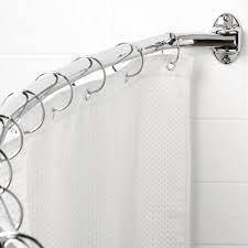 Canopy Curved Hotel Shower Rod Chrome Walmart Com Hotel Shower Curtain Shower Rod Shower Curtain Rods